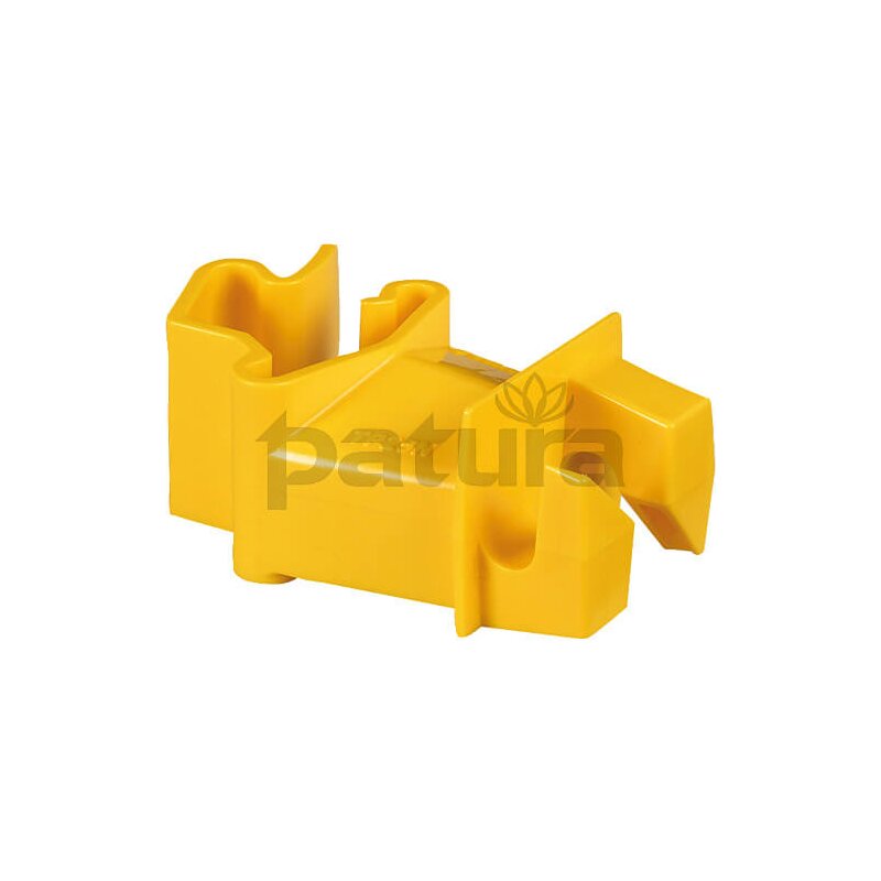Patura Standardisolator in gelb für T-Pfosten (25 Stück/Pack)