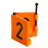Kerbl Halsbandnummer Duo für Rinder Ziffer: 2  / Farbe: orange