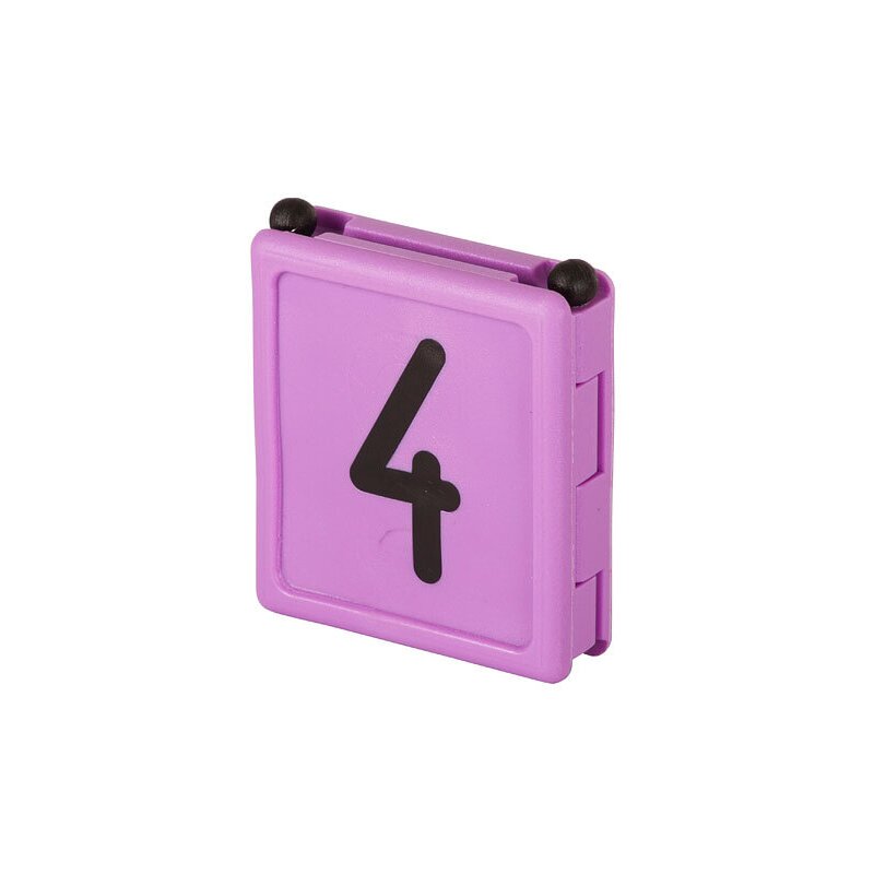 Kerbl Halsbandnummer Duo für Rinder Ziffer: 4 / Farbe: violett
