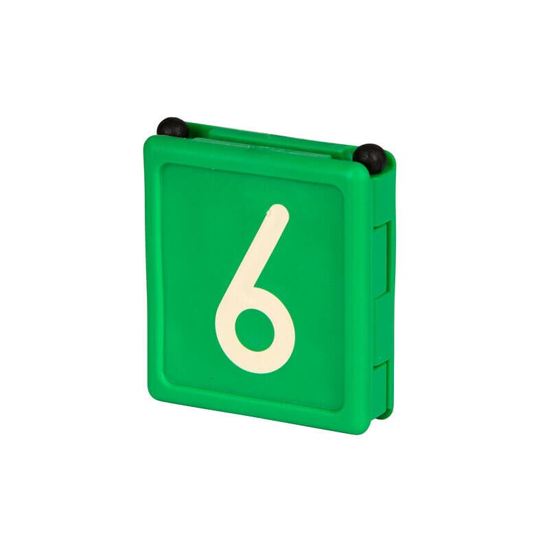 Kerbl Halsbandnummer Duo für Rinder Ziffer: 6  / Farbe: grün