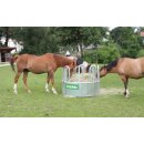 Rundraufe mit Palisadenfressgitter für Rinder & Pferde - Kerbl mit 8 Fressplätzen