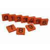 Kerbl Nummernblock Standard für Rinder in orange Ziffer 3 (10er Pack)