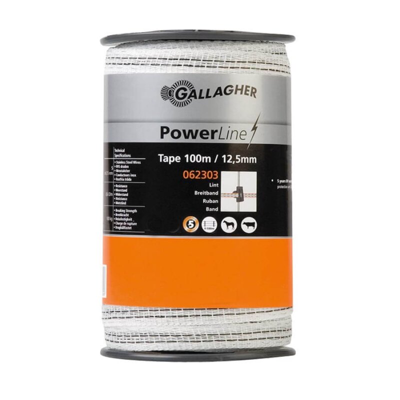 Gallagher Weidezaunband PowerLine 12,5 mm (100 m)